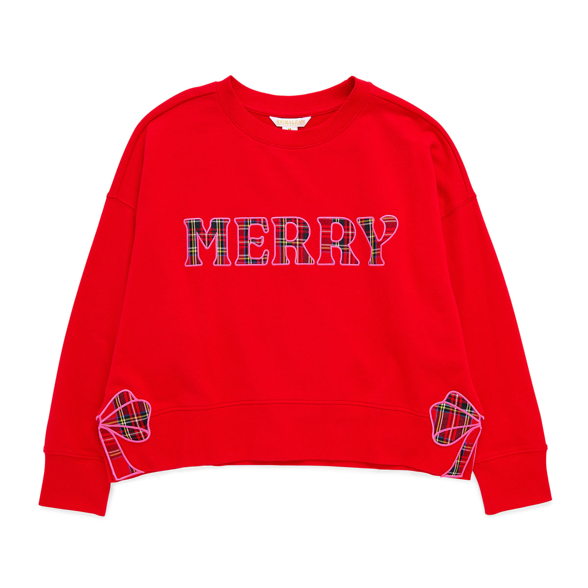 Plaid Merry Relax Sweatshirt
