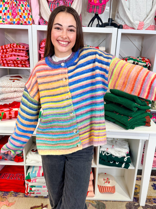 Rainbow Knit Cardigan