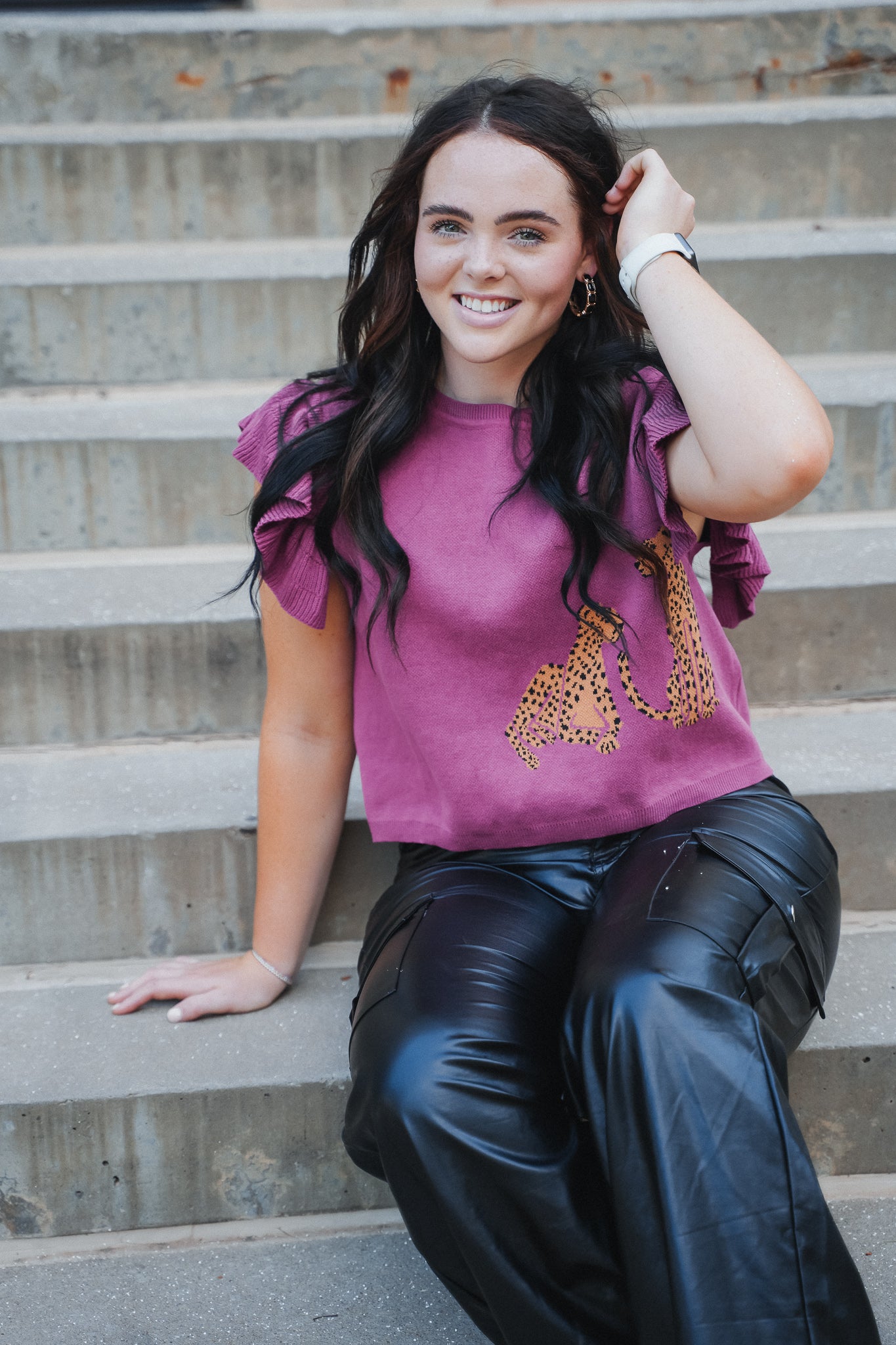 Kori Cheetah Sweater Top
