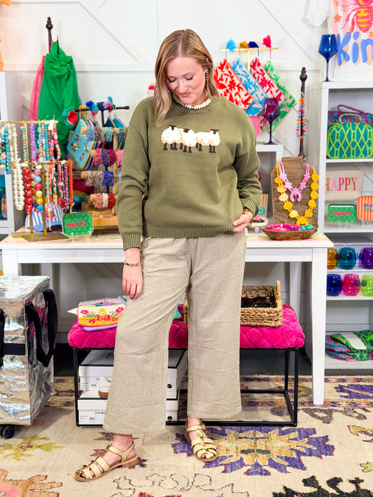 Mini Plaid Pull on Pant