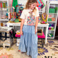 Snow Washed Maxi Skirt