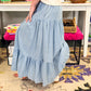 Snow Washed Maxi Skirt