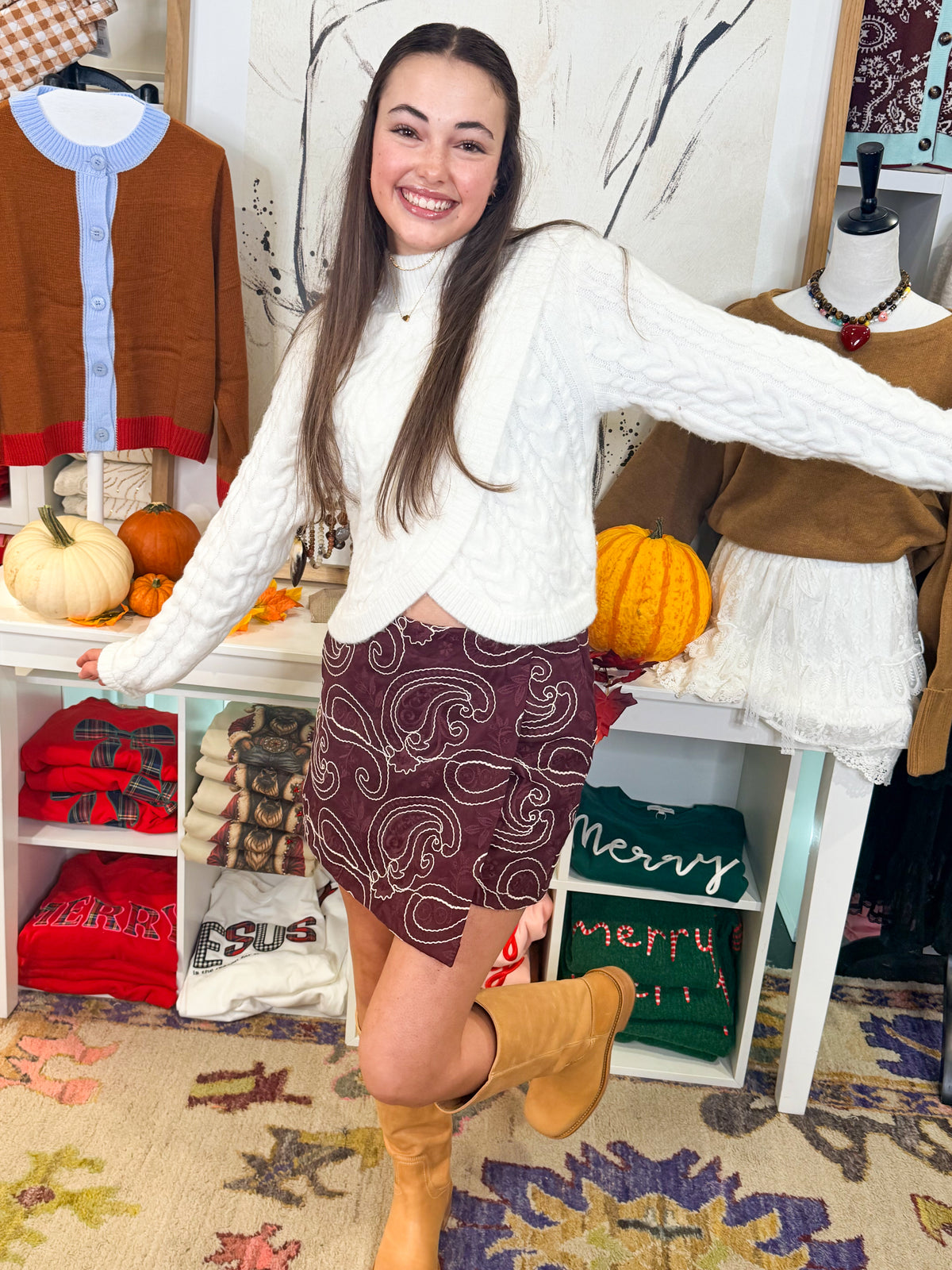 Paisley Print Mini Skort