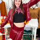 Pleather Bomber Jacket