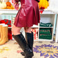Pleated Front Mini Skirt