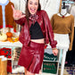 Pleather Bomber Jacket