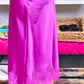 Elegant HW Satin Midi Skirt