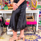 Elegant HW Satin Midi Skirt