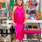 Satin Halter Neck Top & Skirt Set
