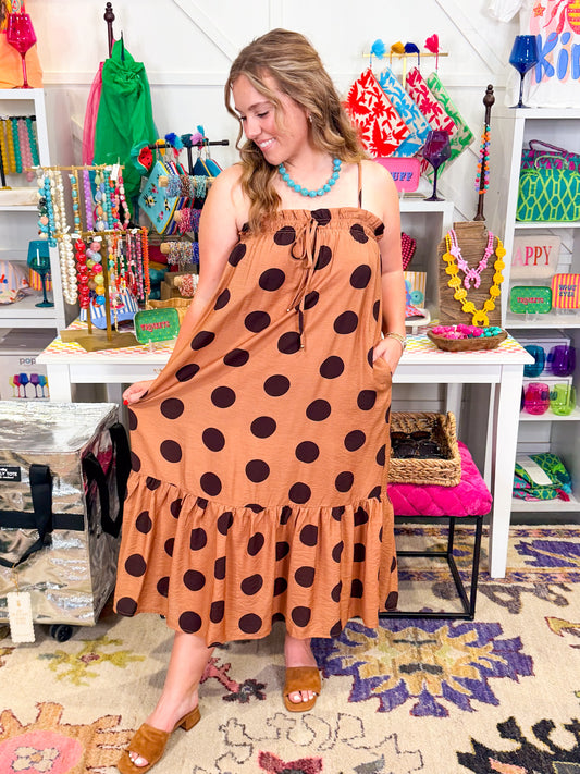 Toasty Polka Dot Dress