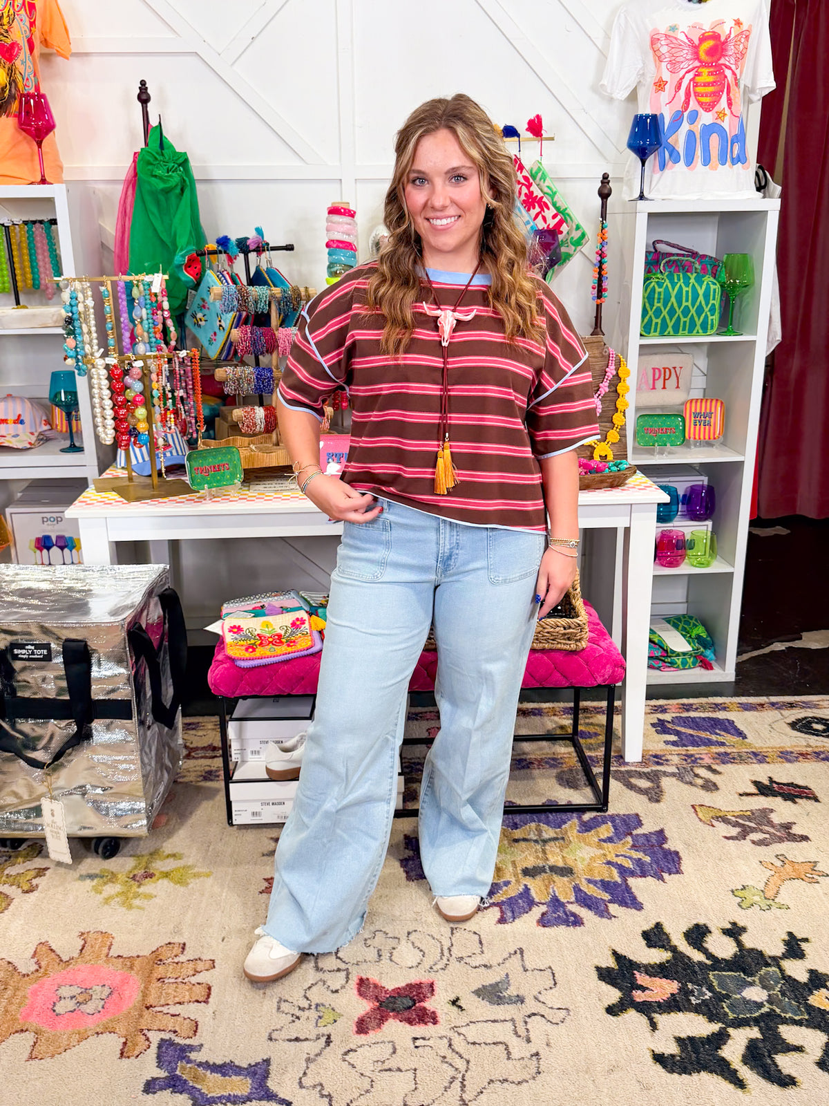 Striped Boxy Top