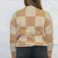 Butterscotch Checkered Knit Sweater