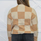 Butterscotch Checkered Knit Sweater
