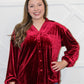 Becca Velvet Button Down Top