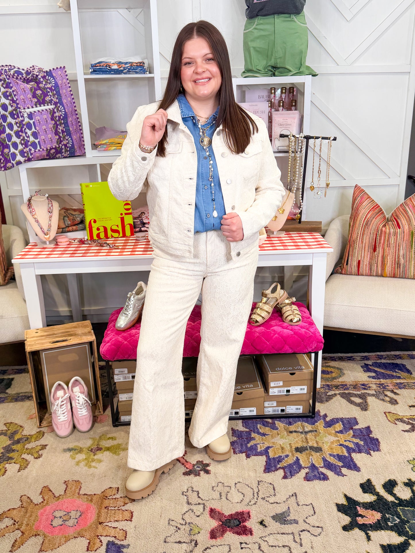 Fiona Wheat Lace Jean
