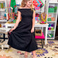 Georgia Black Midi Dress