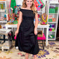 Georgia Black Midi Dress