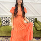 Elvie Ruffled Tiered Dress