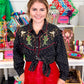 Western Embroidered Button Down Top