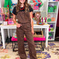 Fiona Brown Leopard Overalls
