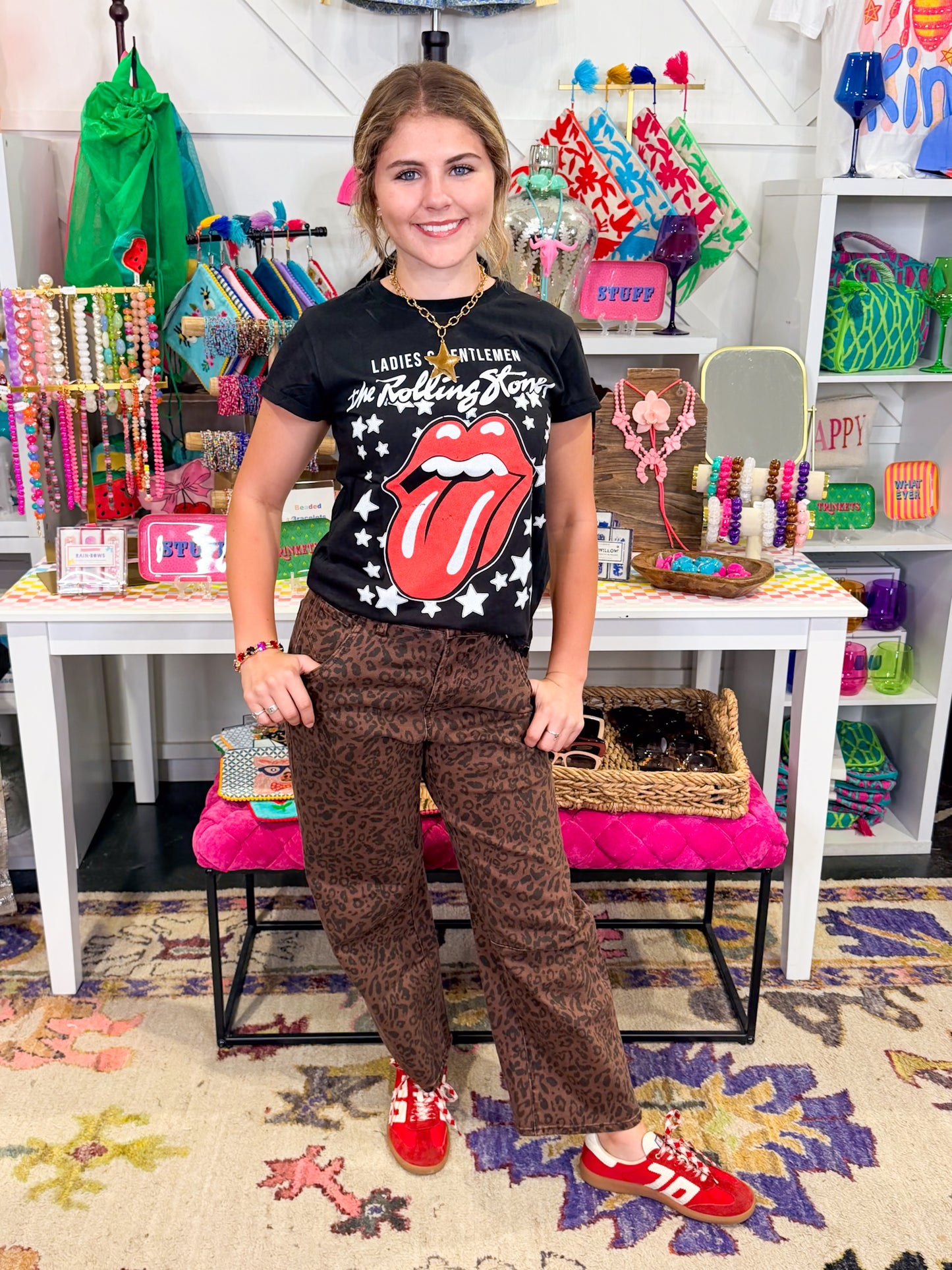 Lasso Brown Leopard Jean