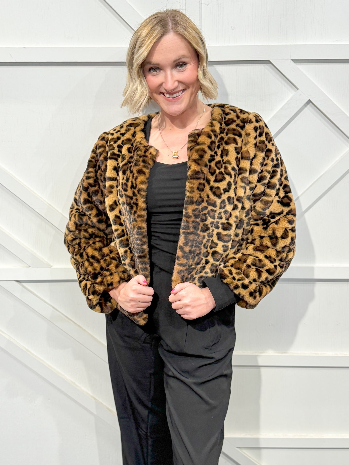 Leopard Faux Fur Jacket