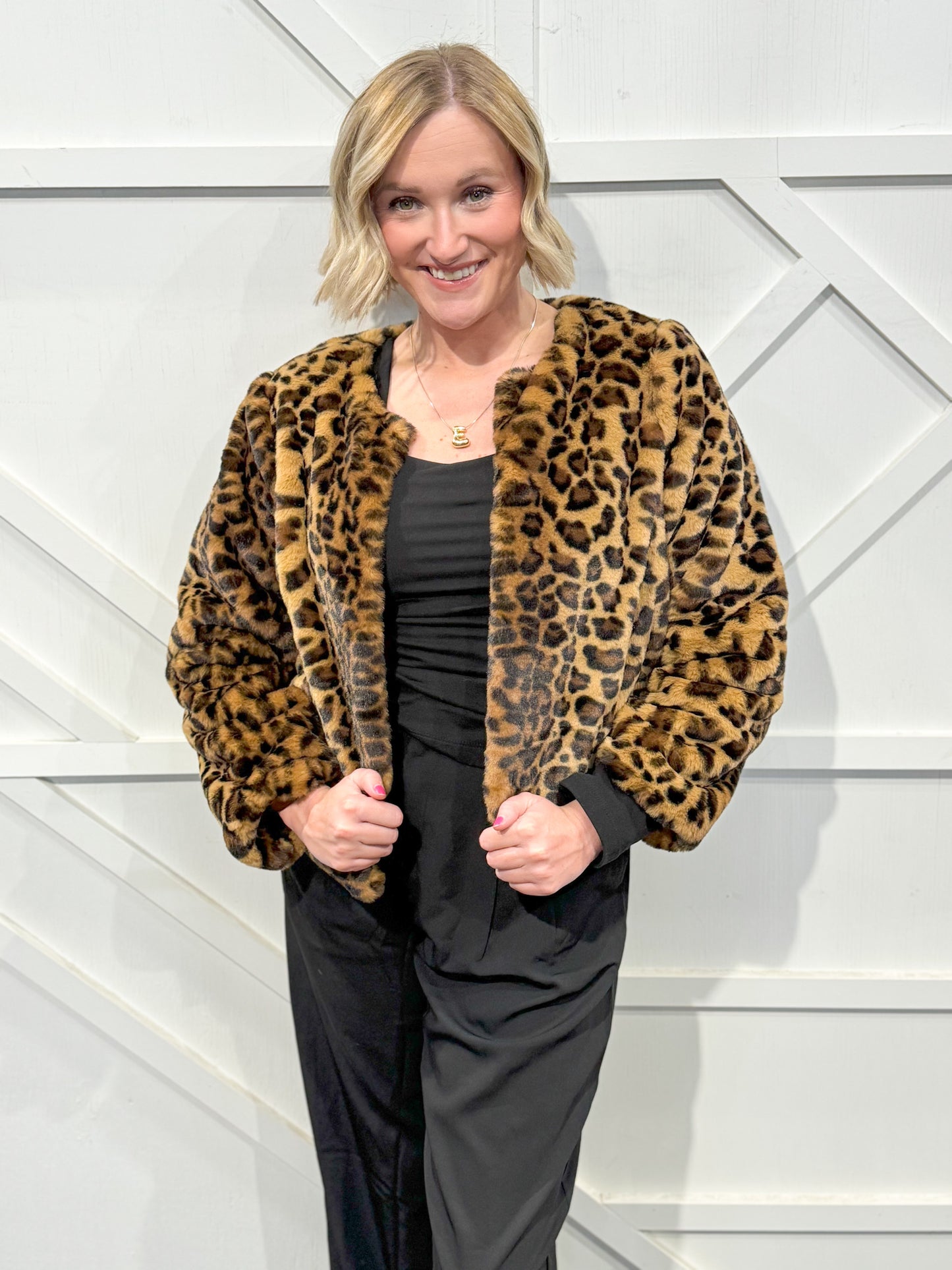 Leopard Faux Fur Jacket