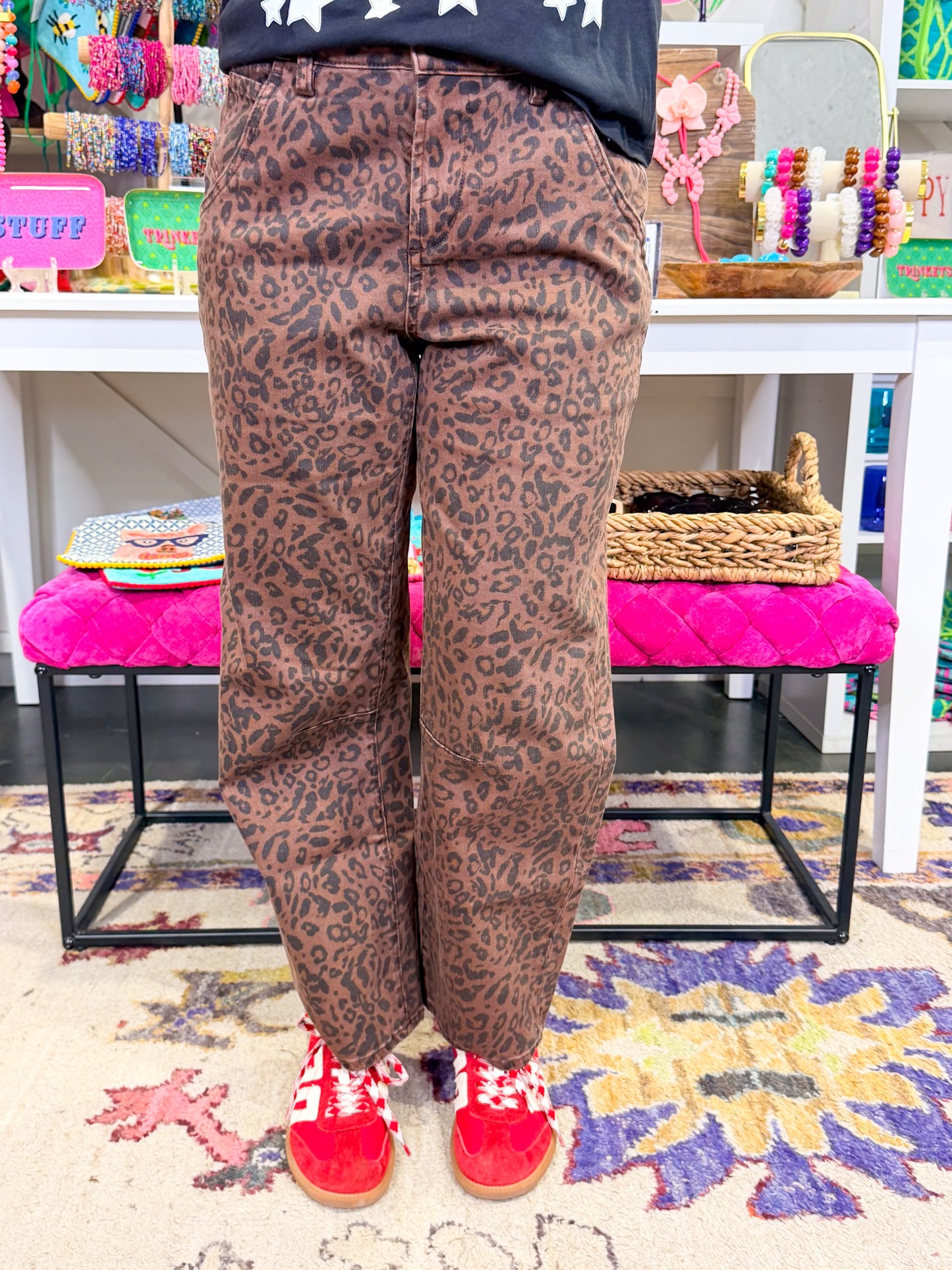 Lasso Brown Leopard Jean