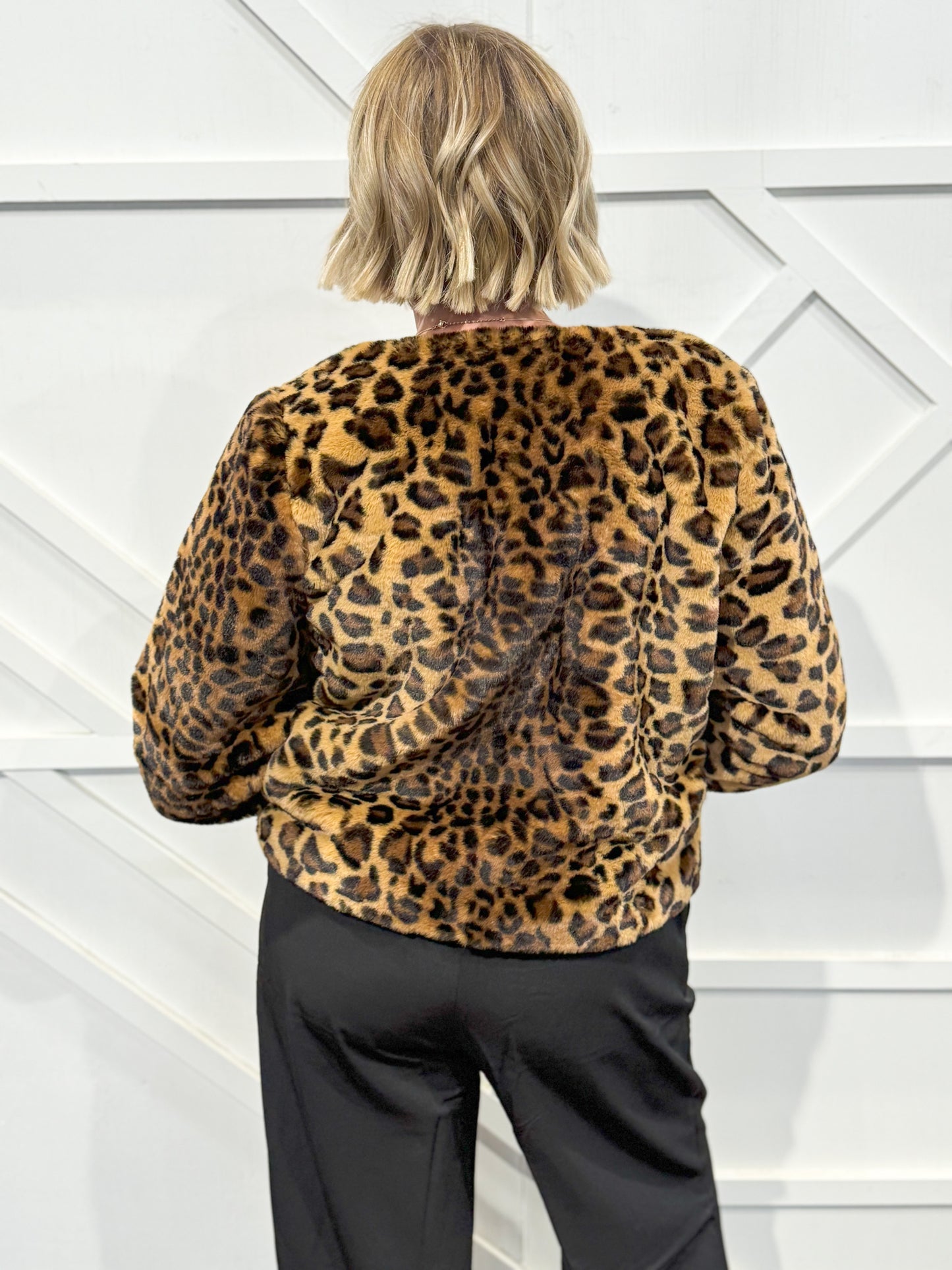 Leopard Faux Fur Jacket