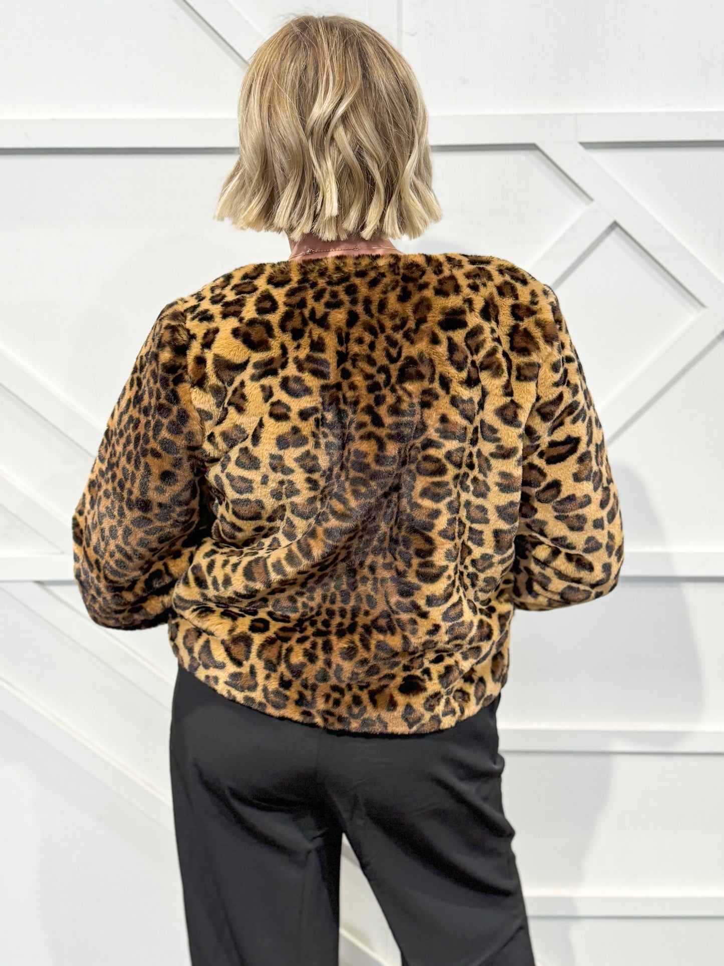 Leopard Faux Fur Jacket