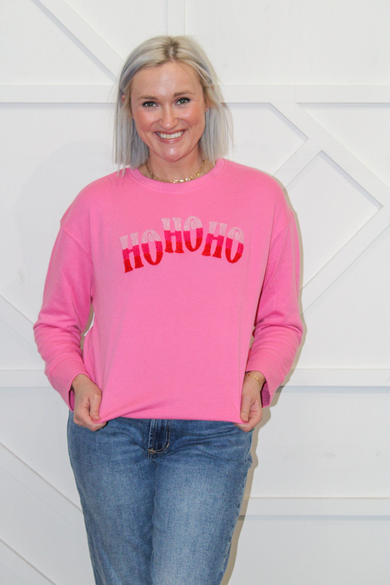 HoHoHo  Pink Sweatshirt
