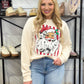 Jolly Santa Stripe Sweatshirt