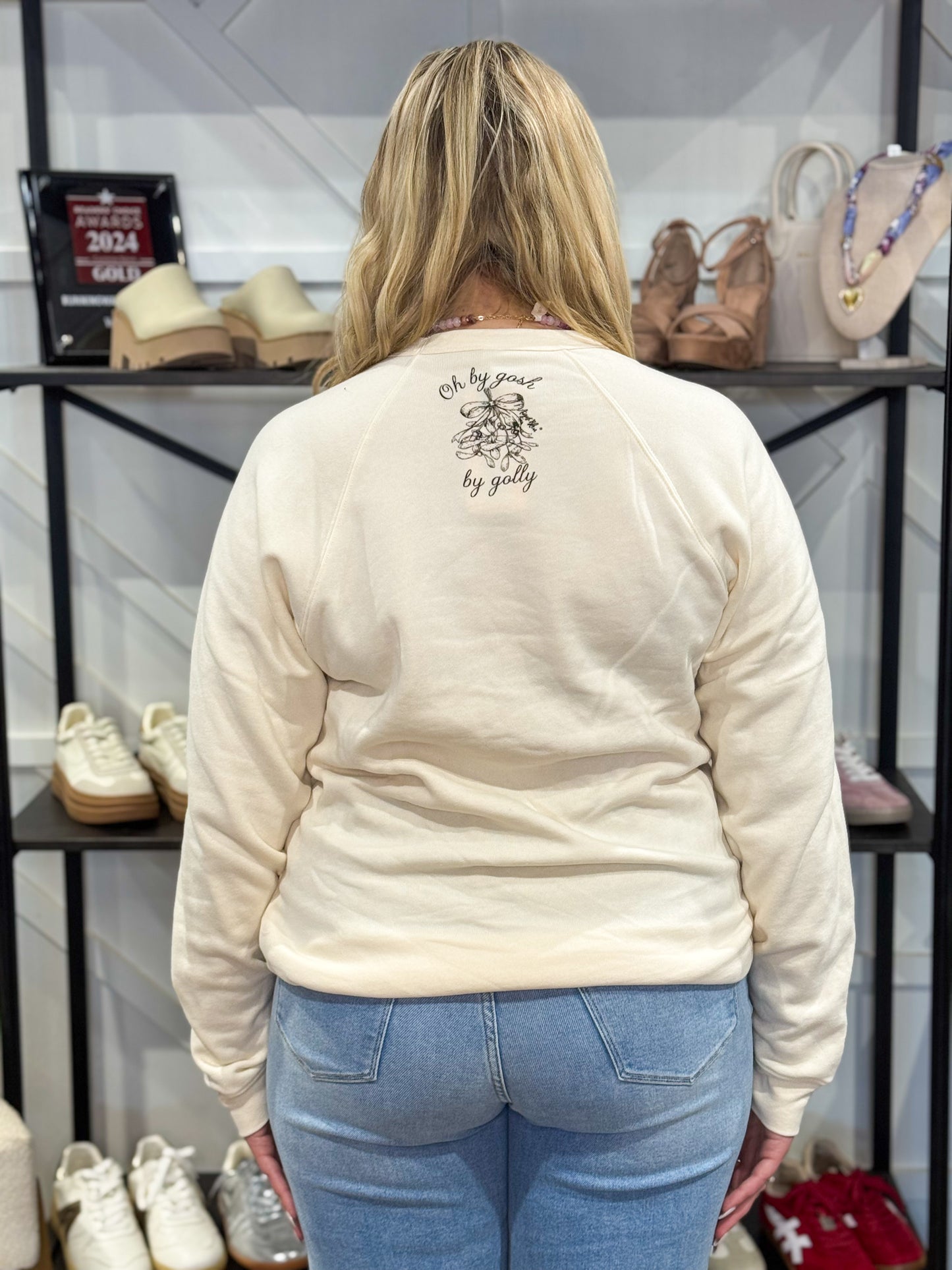 Jolly Santa Stripe Sweatshirt