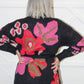 Violet Floral Cardigan w Belt