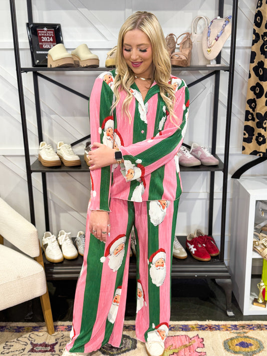 Wide Stripe Santa PJ