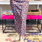 Animal Print HW Midi Skirt