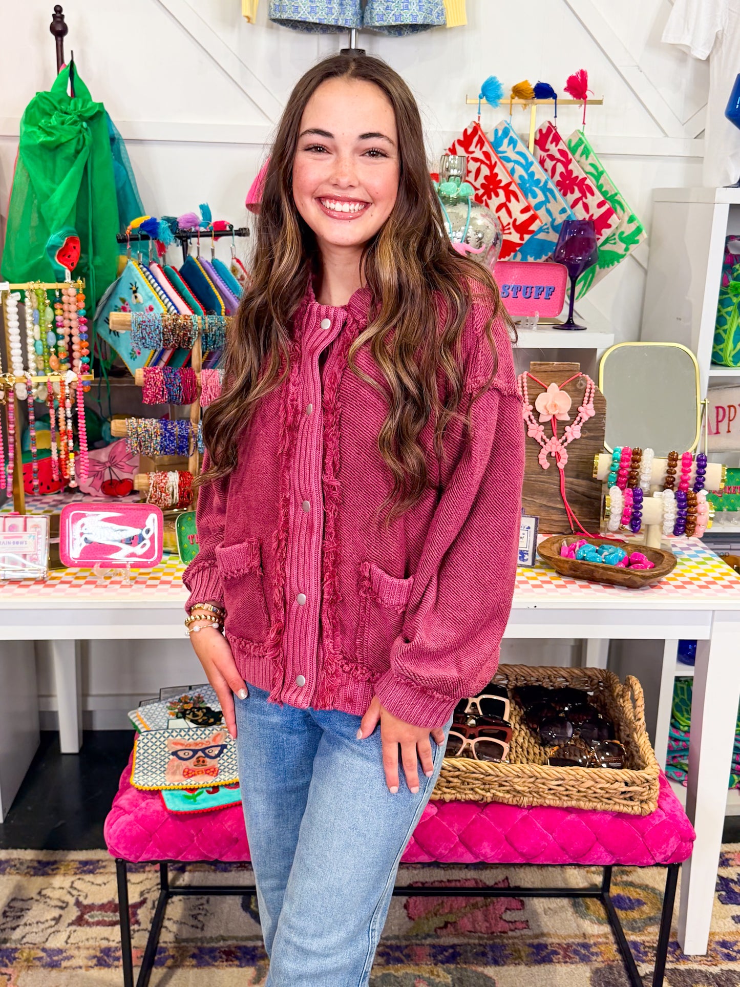 Reese Tibetan Red Sweater