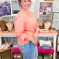 Lacey Terracotta Eyelet Top