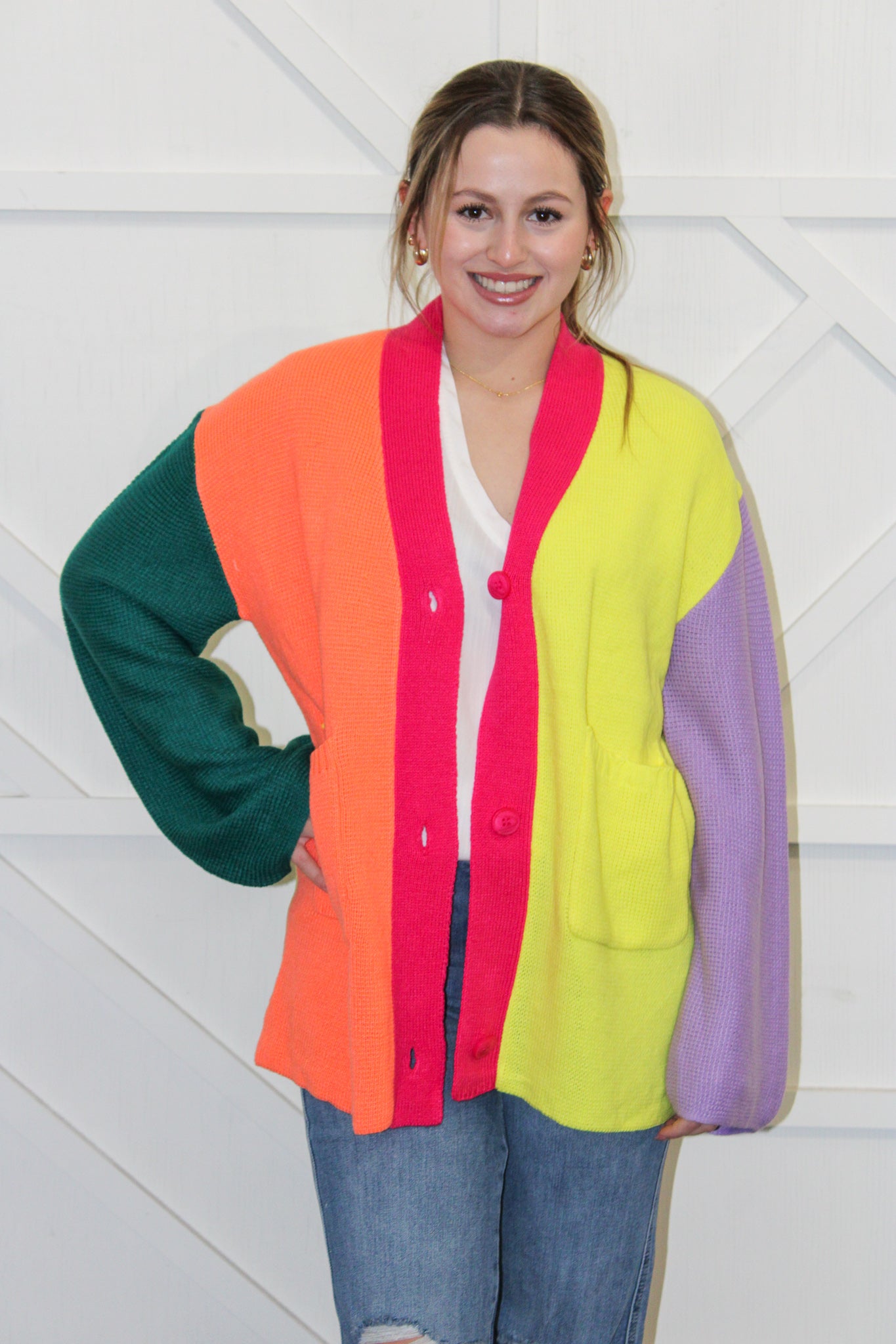 Colorblock Cardigan Jacket