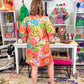 Bold Floral Shift Dress