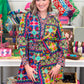 Popover Patch Print Dress