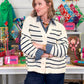 Marlene Black Iris Stripe Cardigan