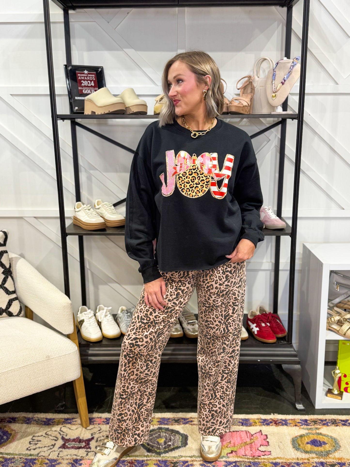 Joy Side Bow Sweatshirt