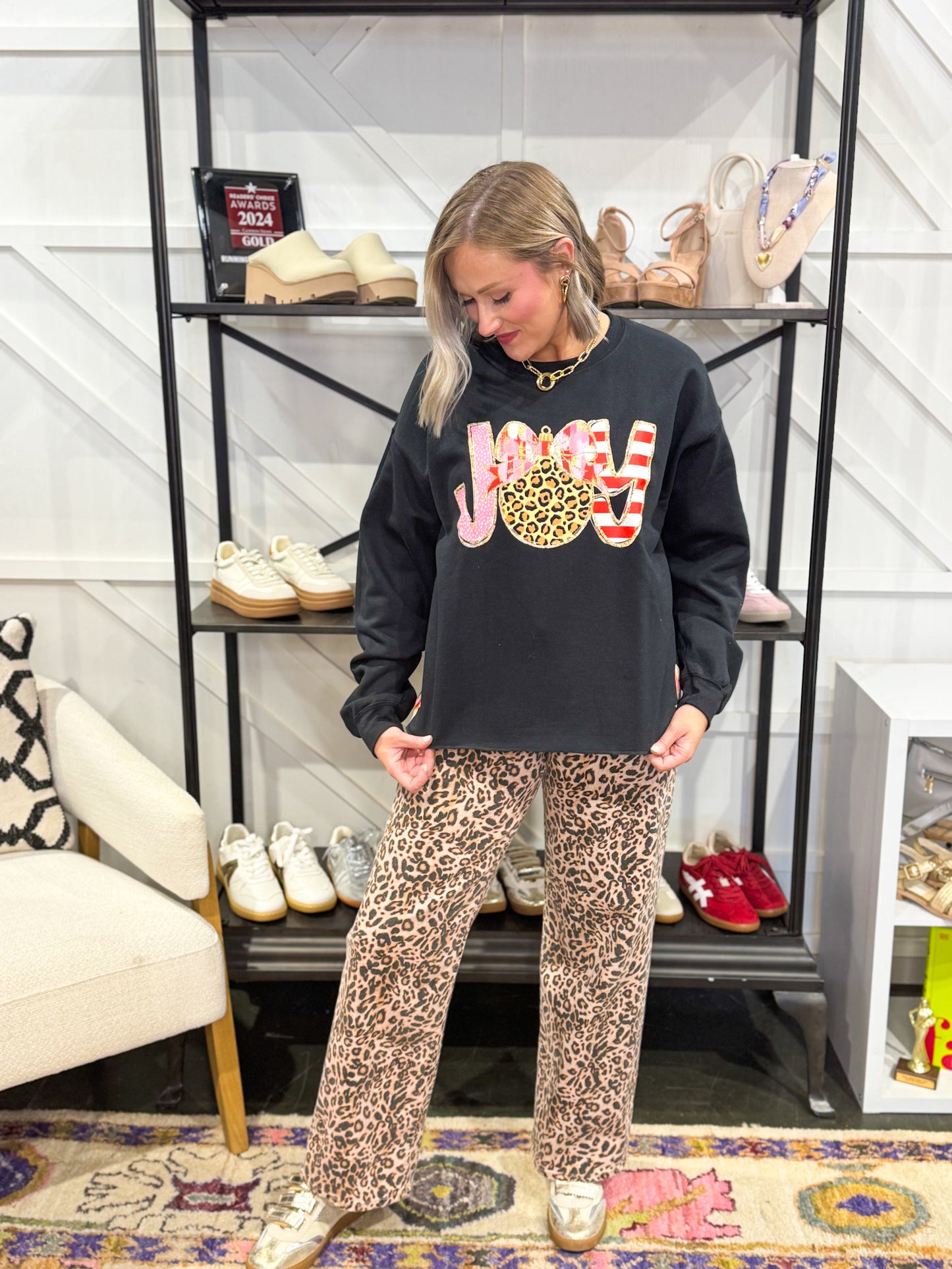 Joy Side Bow Sweatshirt