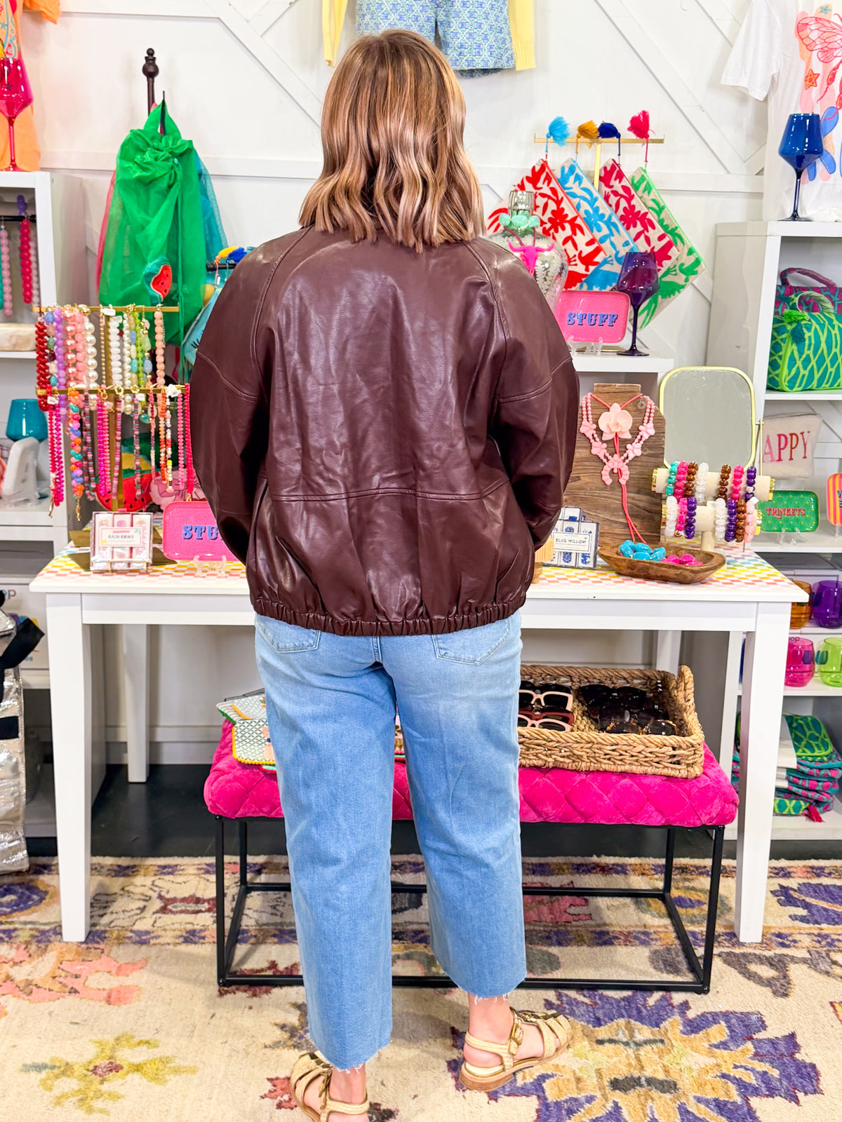 Over Sized Faux Leather Jacket