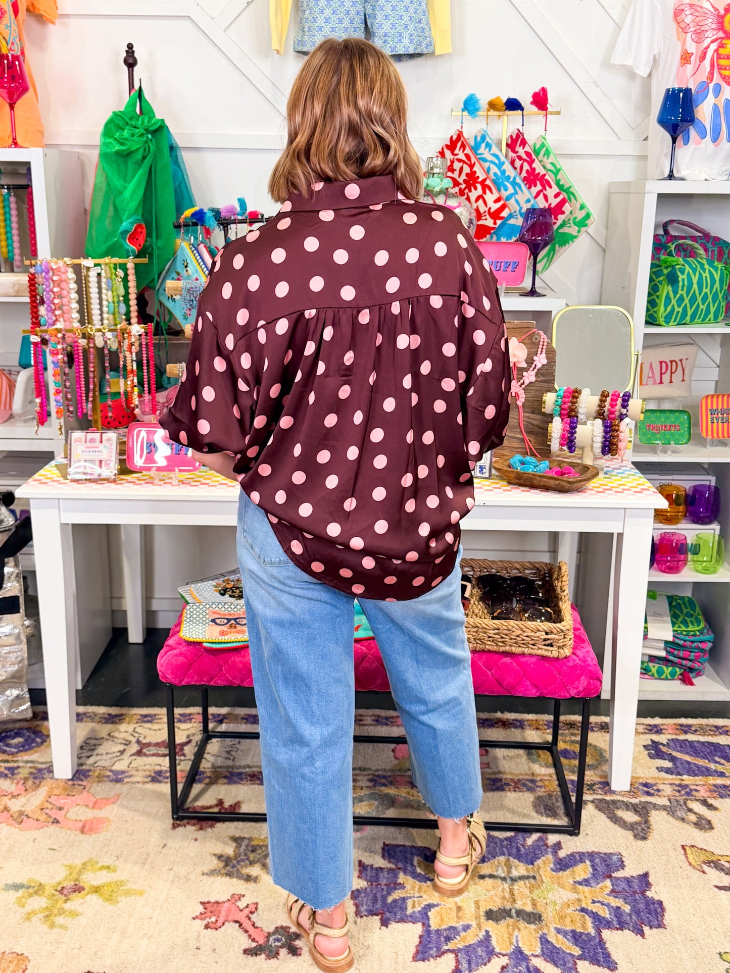 Polka Dot Oversized Top