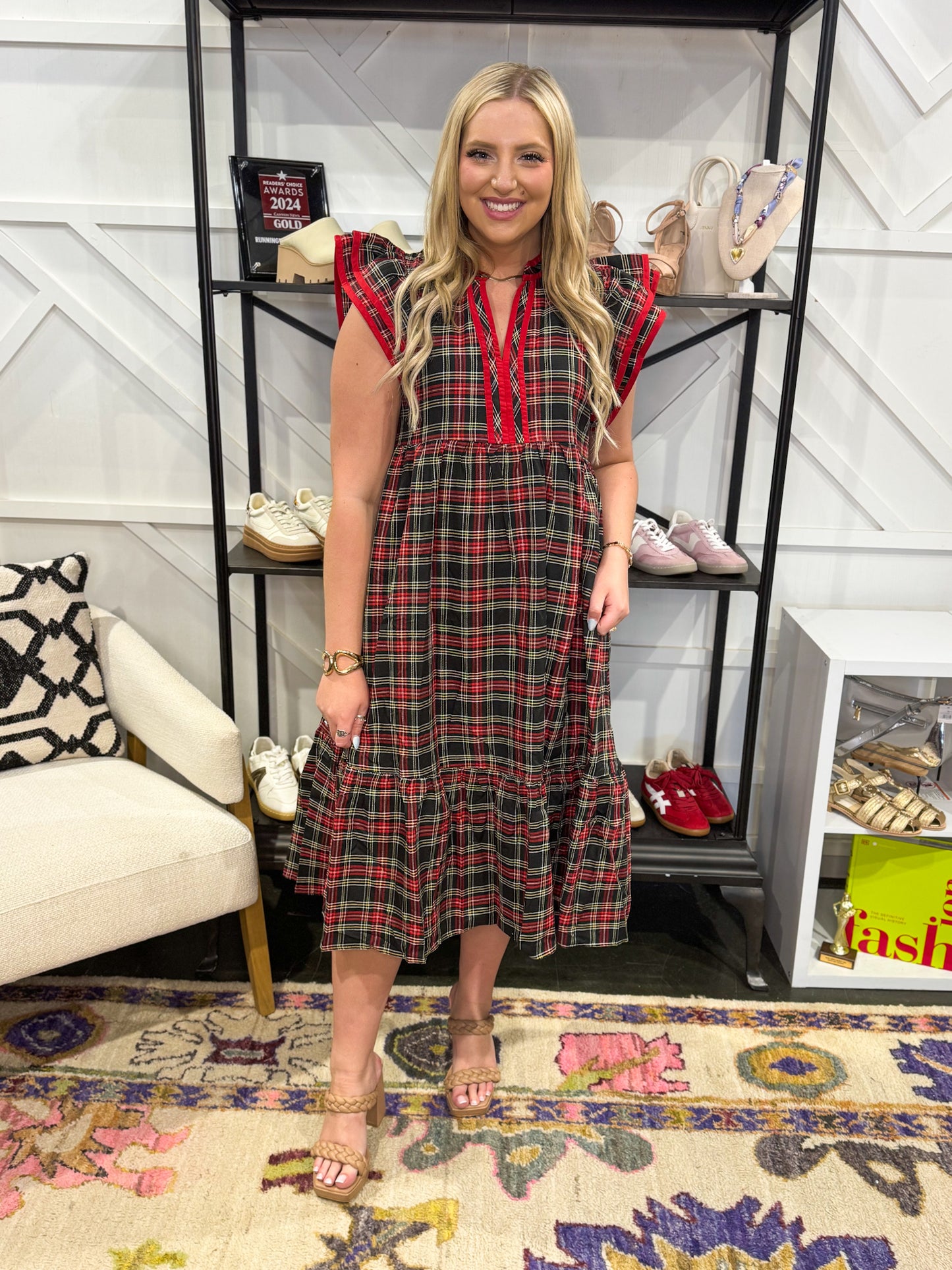 Alanna Plaid Dress