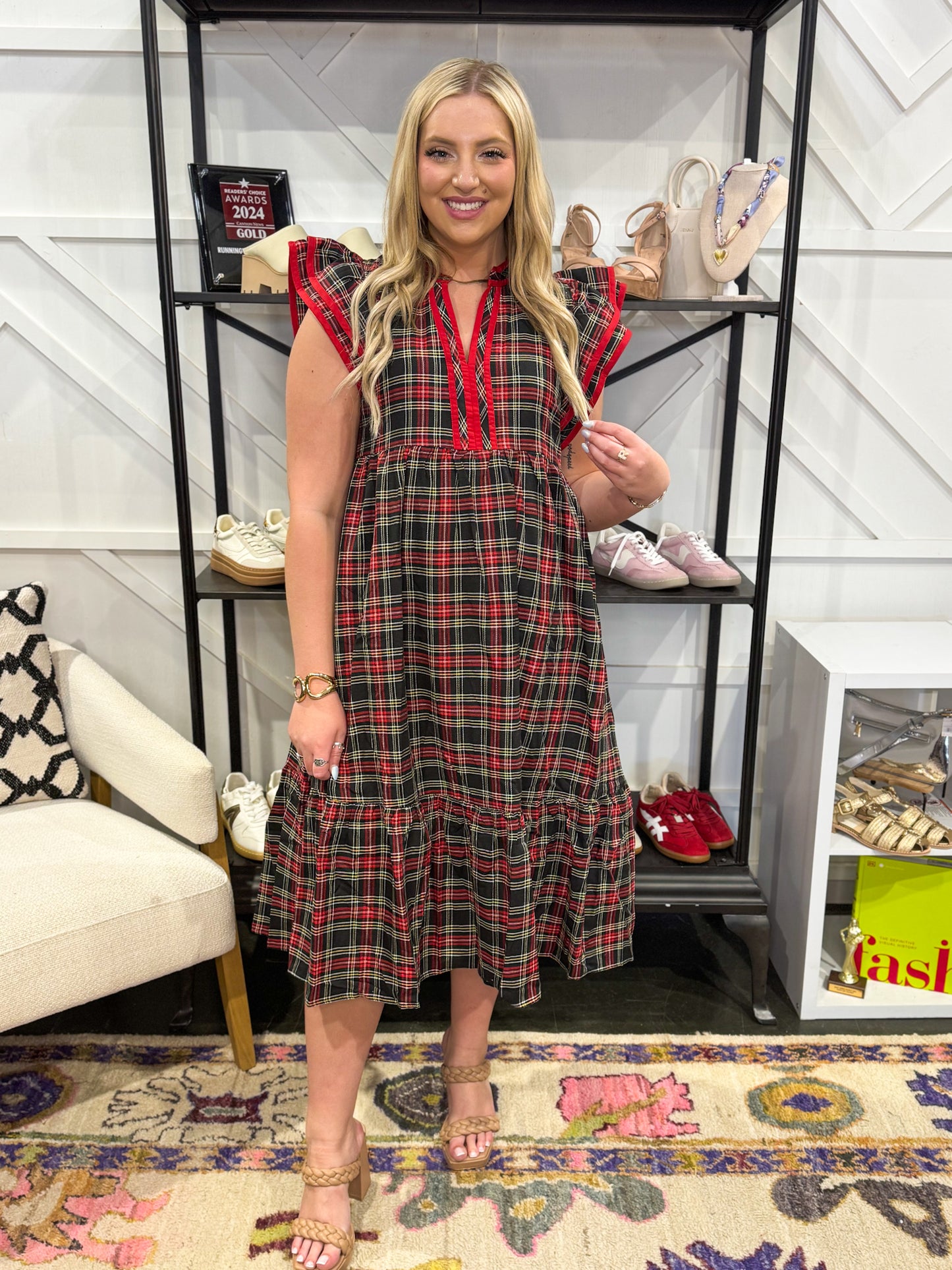 Alanna Plaid Dress