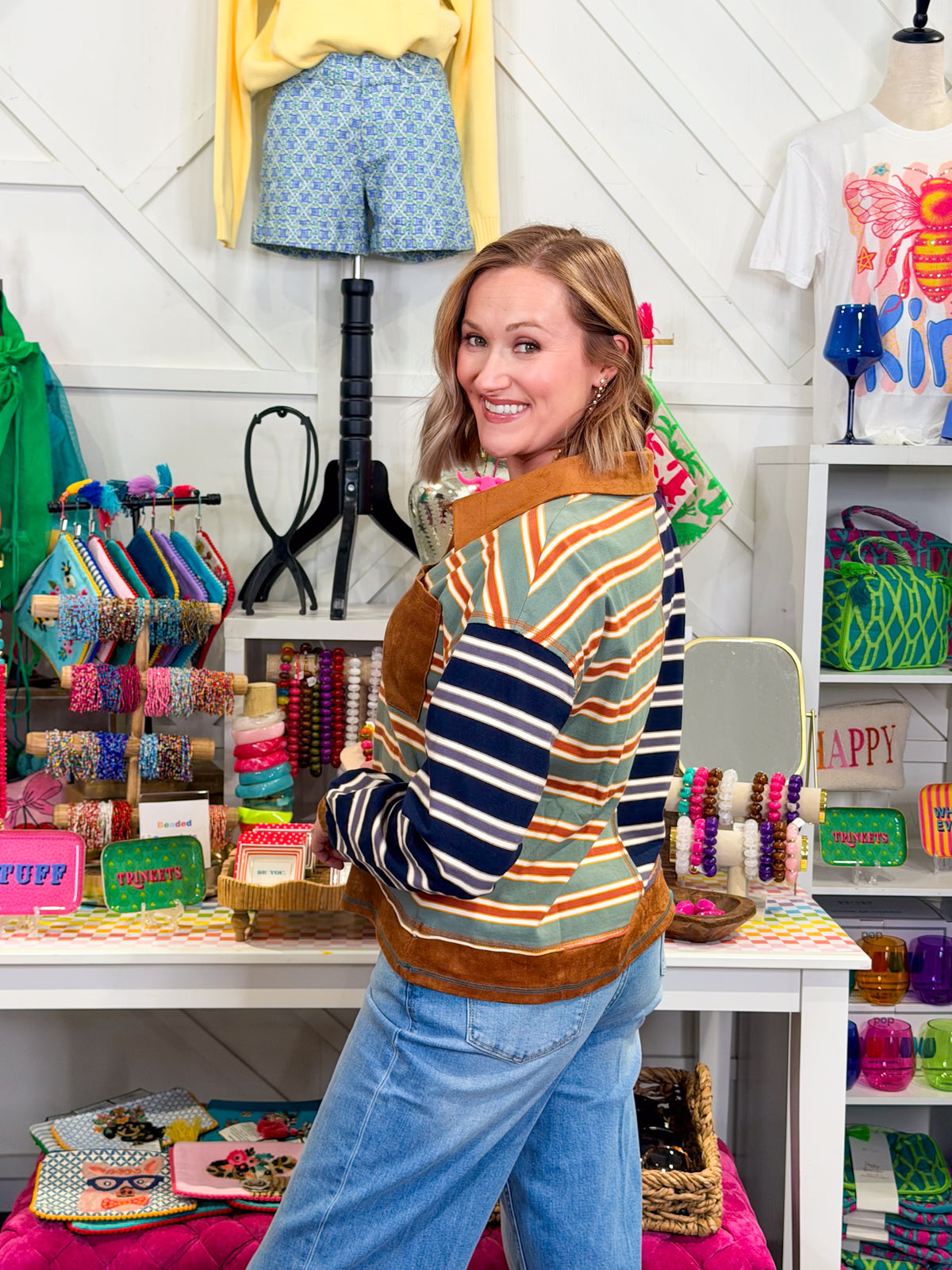 Multi Color Stripe Pullover