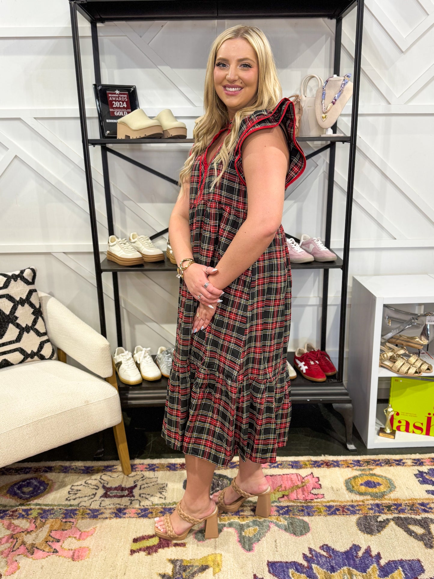 Alanna Plaid Dress